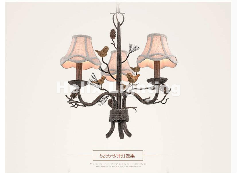 new arrival lustre genuine bird vintage bedroom lamp led chandelier lights top novelty indoor lights nordic chandelier