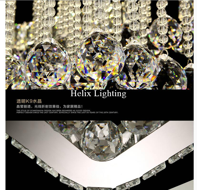 new arrival modern crystal led ceiling light fixture square crystal ceiling lamp for hallway corridor ready stock