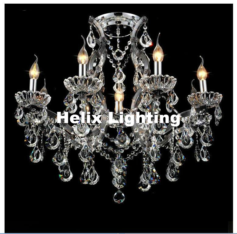 new arrival smokey clear crystal chandelier candle chandelier light lustres de cristal for living dining room home el decor