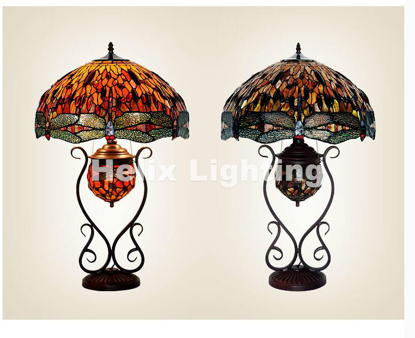 new arrival tiffany table lamps luxurious ancient garden european style e27 bedside lamps living room decoration