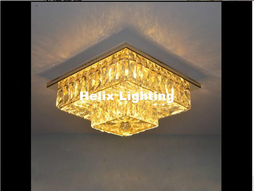 new arrival w27cm led 24w crystal ceiling lamp living room lamp led ceiling bedroom restaurant corridor lighting ac110-240v