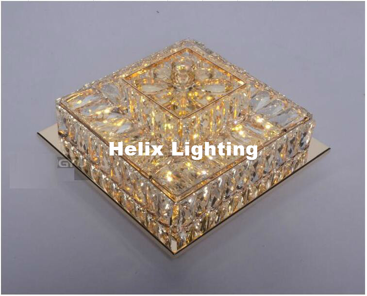 new arrival w27cm led 24w crystal ceiling lamp living room lamp led ceiling bedroom restaurant corridor lighting ac110-240v