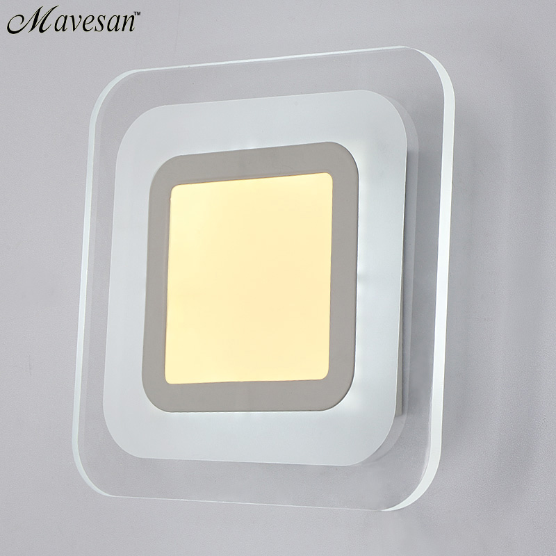 new clear glass modern led indoor wall lighting for bedroom 8w wall sconce ac220v led wall light indoor lighting