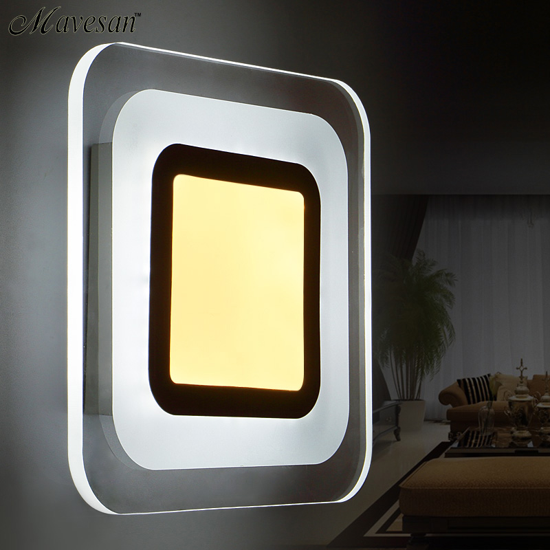 new clear glass modern led indoor wall lighting for bedroom 8w wall sconce ac220v led wall light indoor lighting