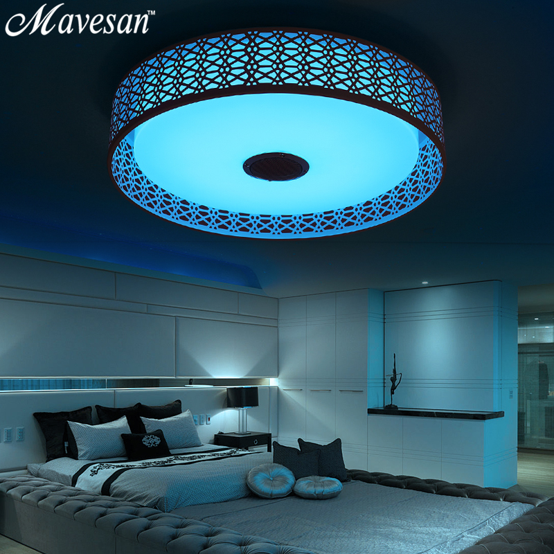 new desigh app bluetooth led ceiling light white color+rgb with mobile phone app ios/android led remote control music