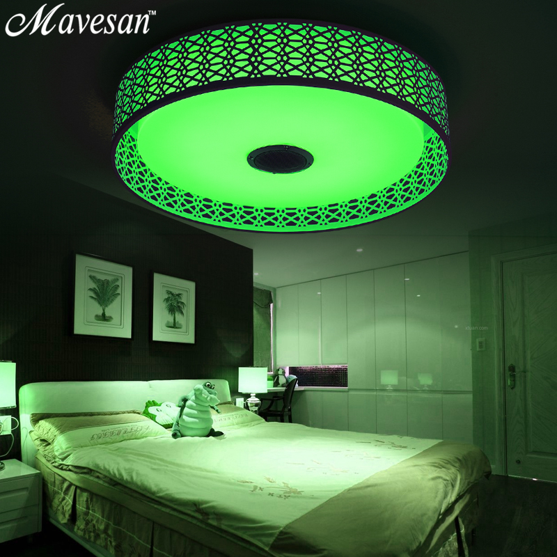 new desigh app bluetooth led ceiling light white color+rgb with mobile phone app ios/android led remote control music