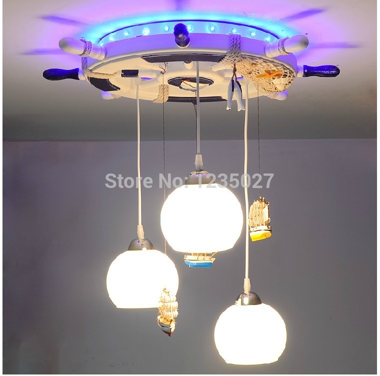 new design series of new seaman mediterranean children children bedroom lamp chandelier lighting