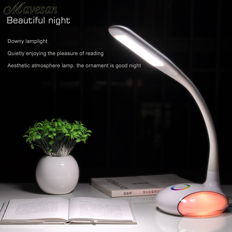 new desk lamps/led table lamp/reading lamp/led study lamp/ 5w smouch swich 256 color adjustment and dimmer designart