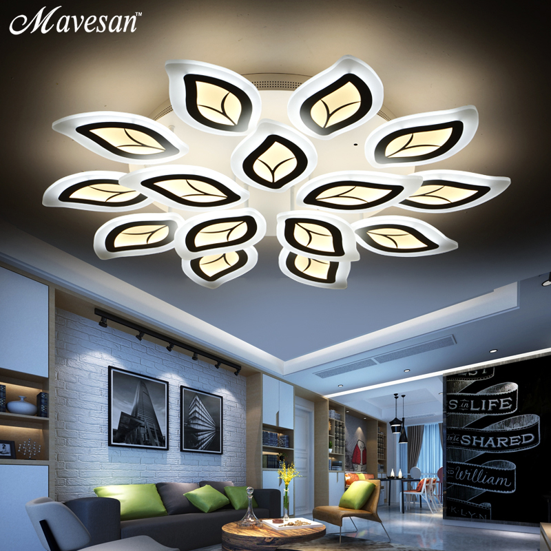 new modern led acrylic ceiling lights for living room bedroom home dec ac85-265v modern led ceiling lamp fixtures