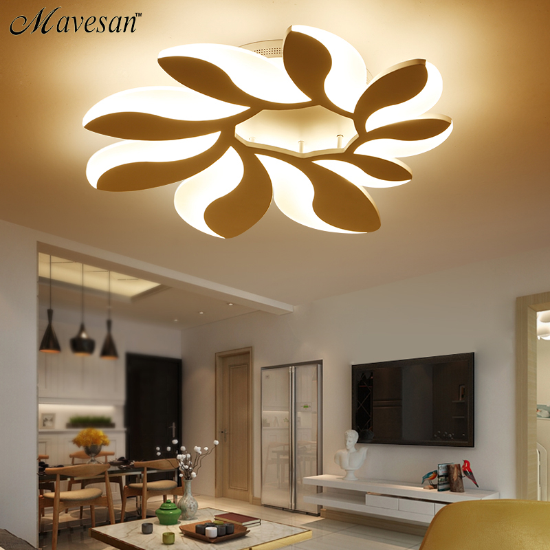 new modern led acrylic ceiling lights for living room bedroom home dec ac85-265v modern led ceiling lamp fixtures