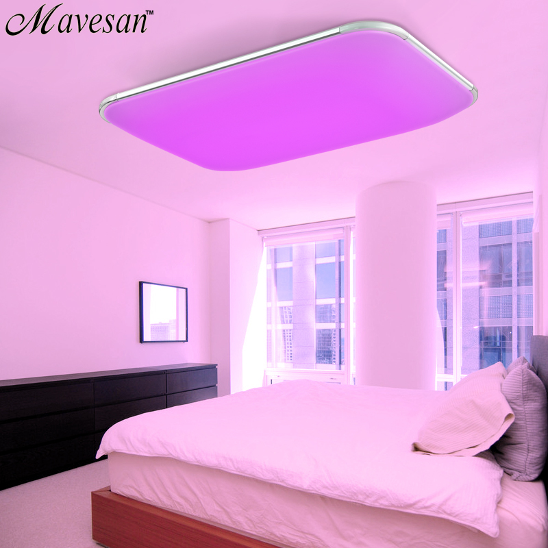 new modern led ceiling light with 2.4g rf remote group controlled dimmable color changing lamp for livingroom bedroom