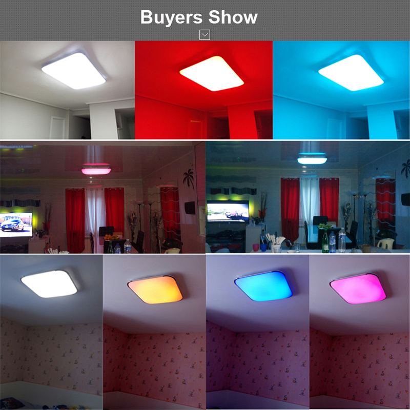 new modern led ceiling light with 2.4g rf remote group controlled dimmable color changing lamp for livingroom bedroom