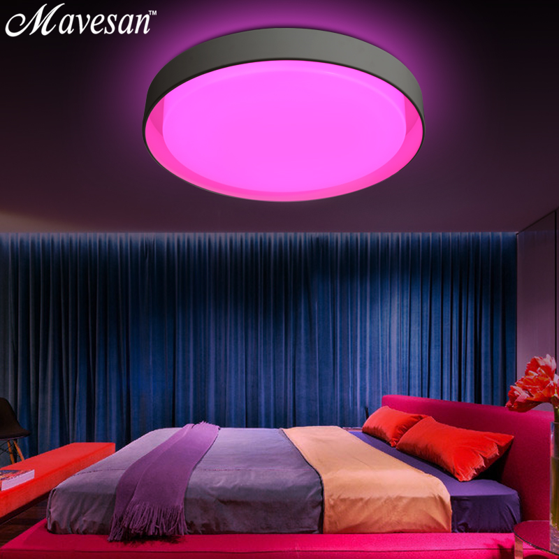 new modern led ceiling light with 2.4g rf remote group controlled dimmable color changing led ceiling lamp