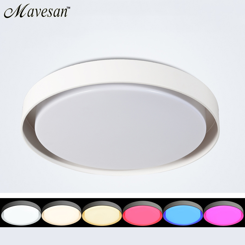 new modern led ceiling light with 2.4g rf remote group controlled dimmable color changing led ceiling lamp