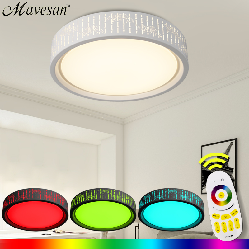 new modern led ceiling light with acrylic around lampshade & dimmable color changing led ceiling lamps for bedroom