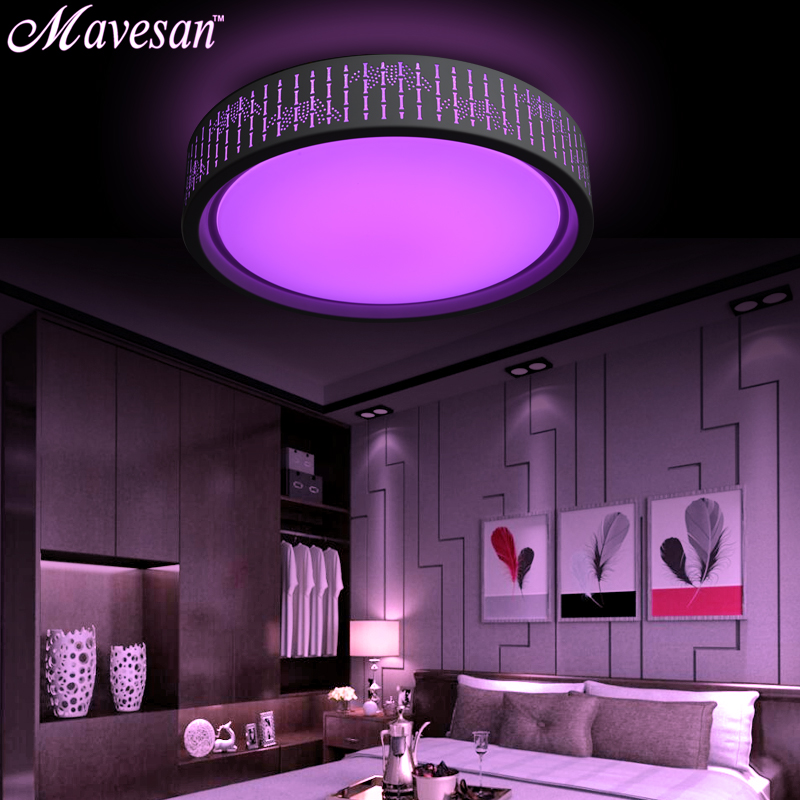 new modern led ceiling light with acrylic around lampshade & dimmable color changing led ceiling lamps for bedroom