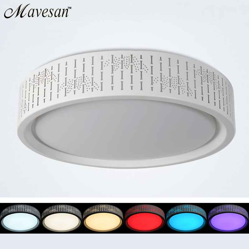 new modern led ceiling light with acrylic around lampshade & dimmable color changing led ceiling lamps for bedroom