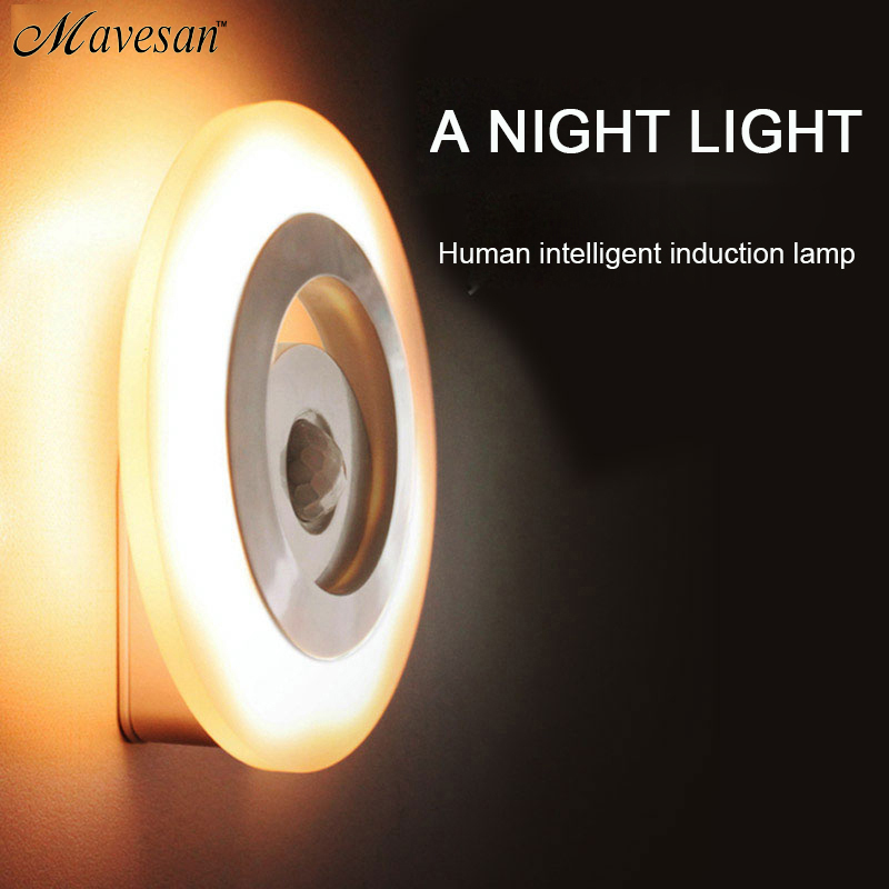 newest around led night light for emergency lamp with light-controlled sensor night light for children