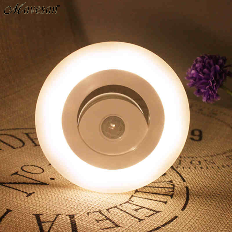 newest around led night light for emergency lamp with light-controlled sensor night light for children