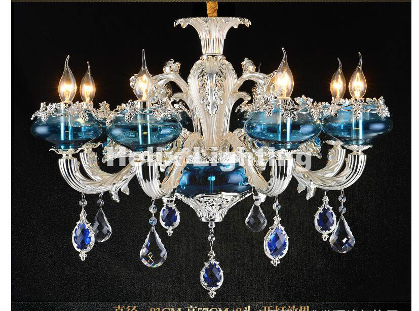 newly alloy blue modern crystal chandelier living room lustres decoration ac chandelier crystal home lighting indoor lighting