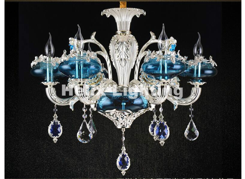 newly alloy blue modern crystal chandelier living room lustres decoration ac chandelier crystal home lighting indoor lighting