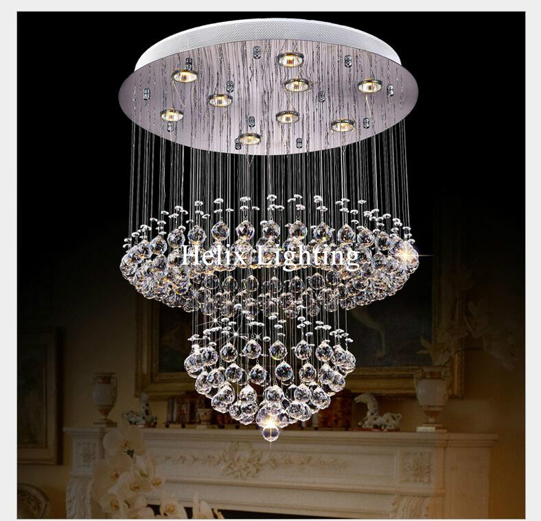 newly arrival d600mm modern chandeliers,crystal pendant lamp first-level k9 crystal chandelier for living room with led bulb ac