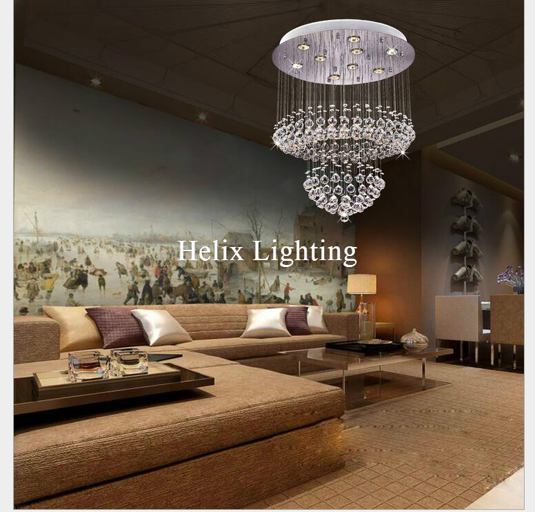 newly arrival d600mm modern chandeliers,crystal pendant lamp first-level k9 crystal chandelier for living room with led bulb ac