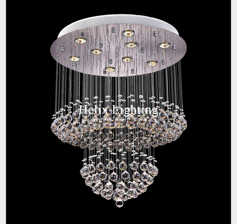 newly arrival d600mm modern chandeliers,crystal pendant lamp first-level k9 crystal chandelier for living room with led bulb ac