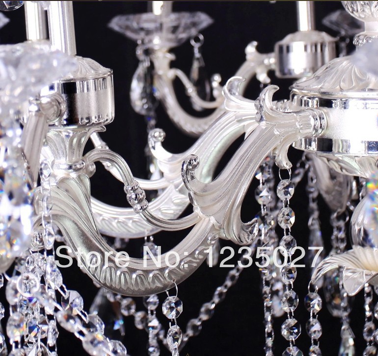 newly arrival satin silver crystal chandelier elegant 15-light fabric crystal chandelier sy4013/10+5l