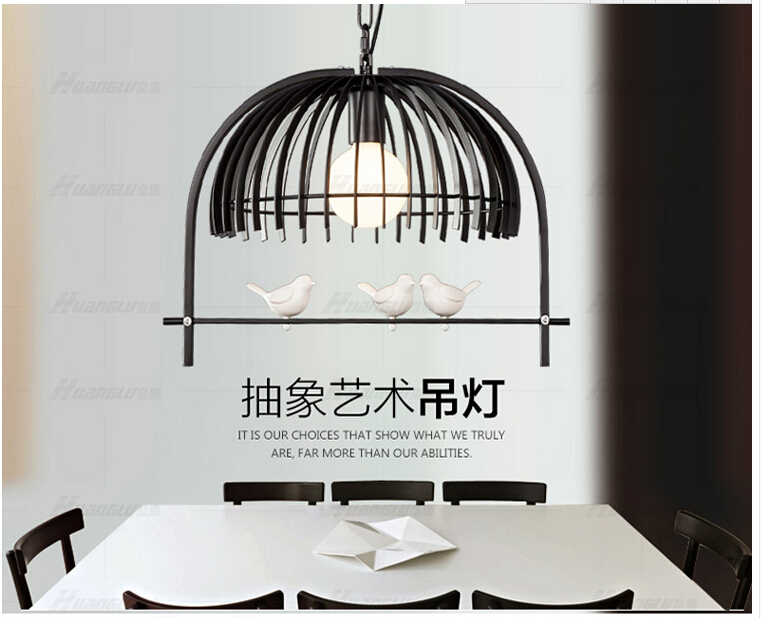 newly bird pendant lamp bedroom coffee bar hanglamp nordic pendant light fixtures for restaurants led e27 led d420mm h360mm