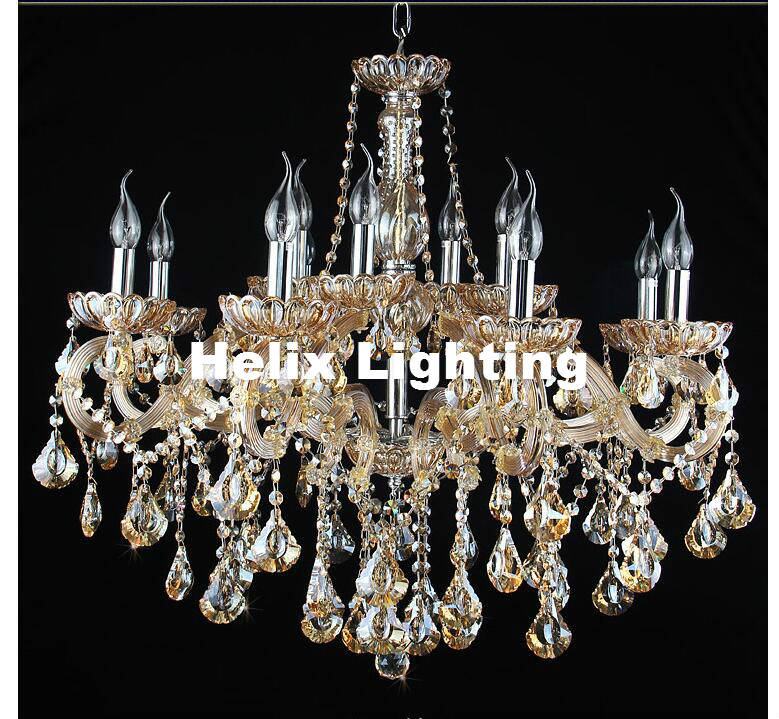 newly champagne candle chandelier crystal lighting fixture metal modern incandescent luminaire lustre pendente ac el lighting