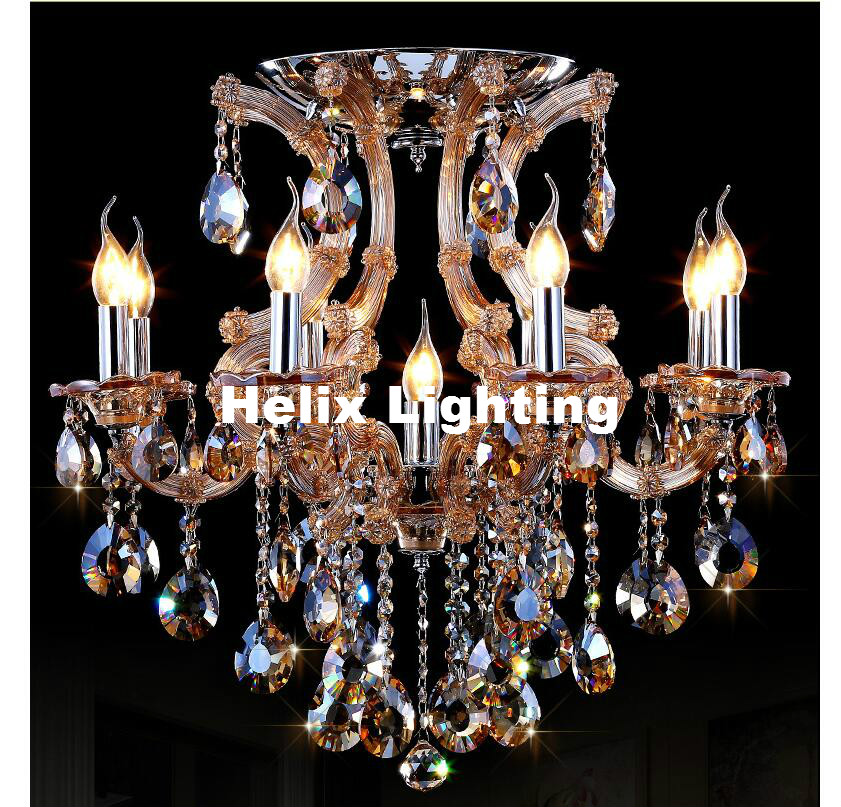 newly golden modern crystal chandelier light fixture el chandelier candle kitchen cristal pendentes of living room lighting