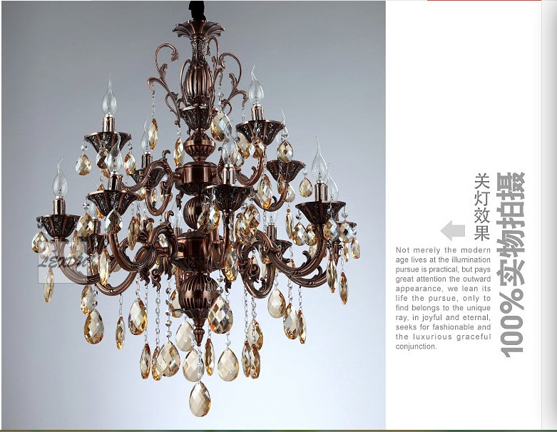 newly luxury crystal chandelier zinc alloy chandelier classic crystal lustre hanging lamp for foyer cristal candle bulbs