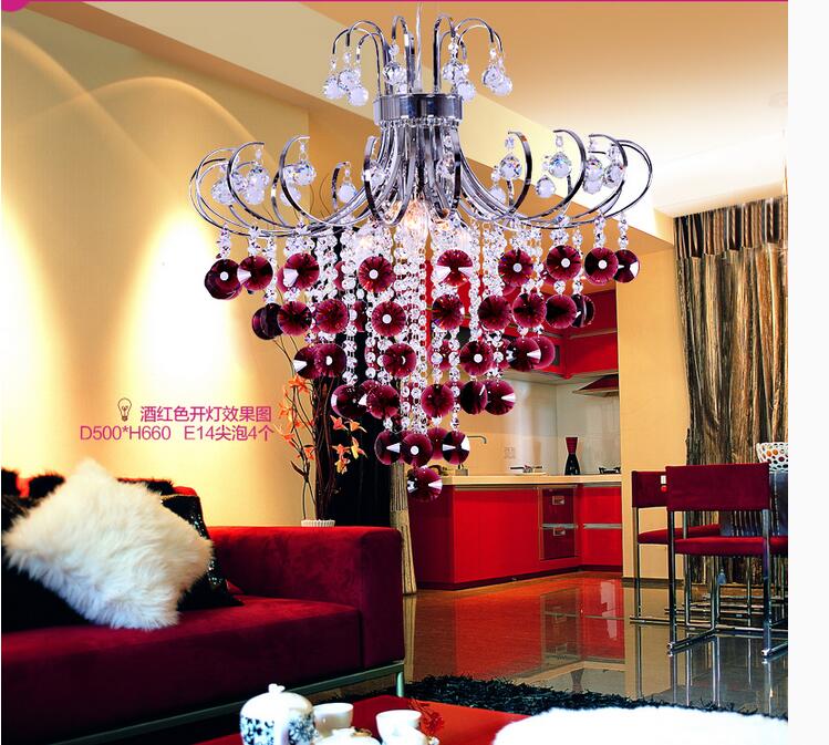 newly modern chrome d40cm purple/black/champagne crystal chandelier light fixtures ,led,guaranteed + !