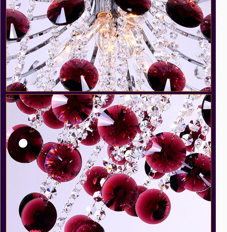 newly modern chrome d40cm purple/black/champagne crystal chandelier light fixtures ,led,guaranteed + !