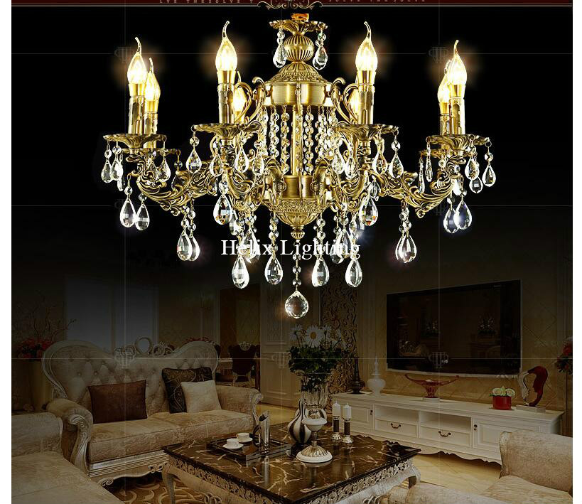 newly modern lustres brass crystal chandelier zinc alloy k9 crystal ceiling chandelier lighting with 5/6/8 arms