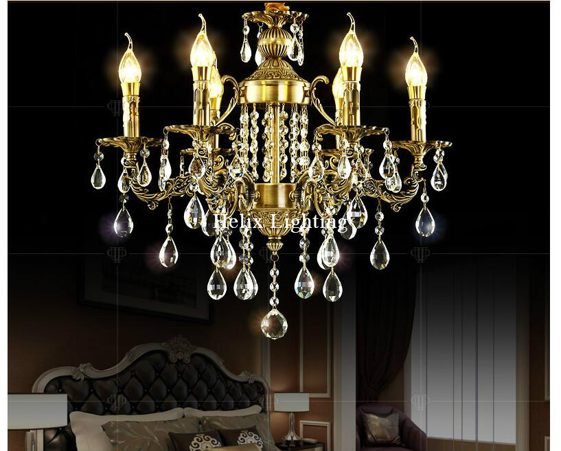 newly modern lustres brass crystal chandelier zinc alloy k9 crystal ceiling chandelier lighting with 5/6/8 arms