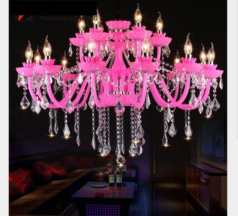 newly pink k9 clear crystal chandelier lustre crystal chandelier optional lustres de cristal chandelier ac guaranteed