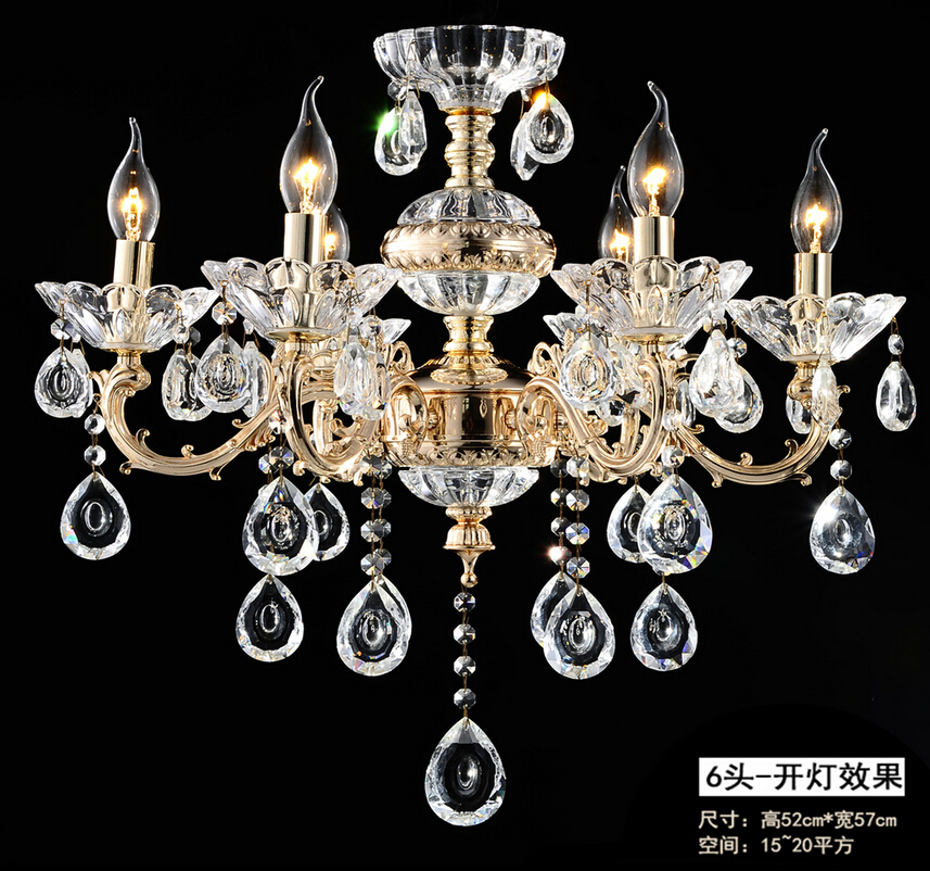 noble luxurious k9 crystal chandelier 6l/8l/15l/1w/2w arms class a k9 lustres de chandeliers ac guaranteed