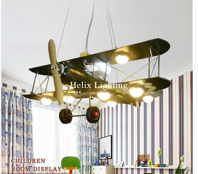 plane design children lamp pendant lamp novelty light decorative cartoon bedroom l70cm children lamp lighting