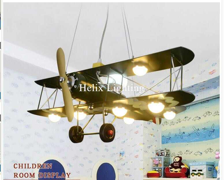 plane design children lamp pendant lamp novelty light decorative cartoon bedroom l70cm children lamp lighting