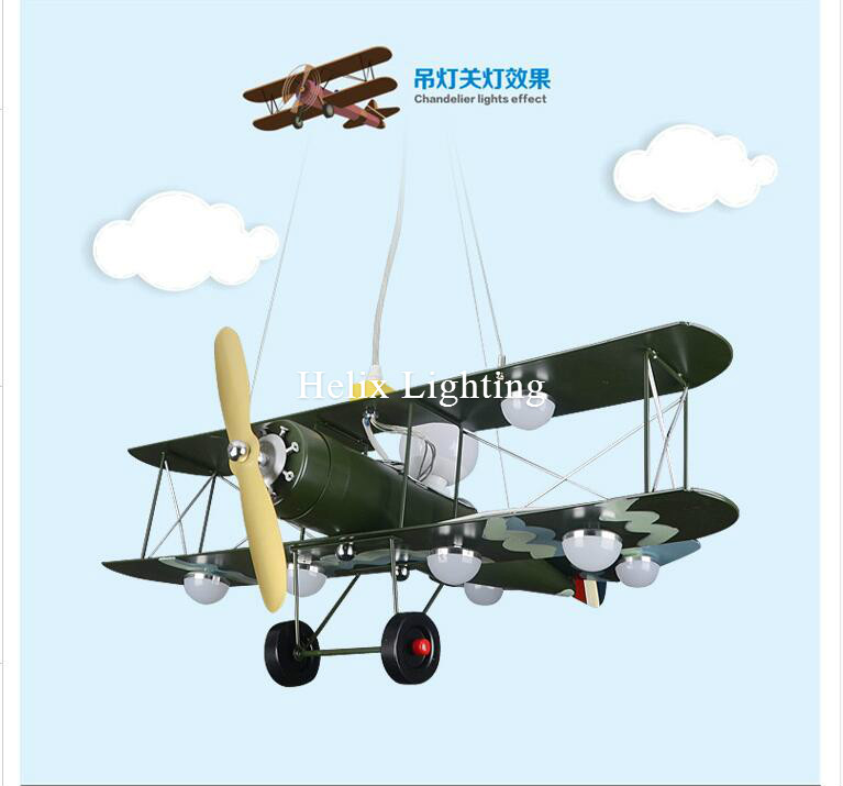 plane design children lamp pendant lamp novelty light decorative cartoon bedroom l70cm children lamp lighting