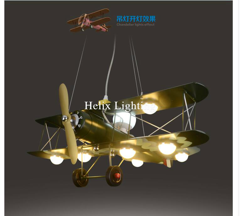 plane design children lamp pendant lamp novelty light decorative cartoon bedroom l70cm children lamp lighting