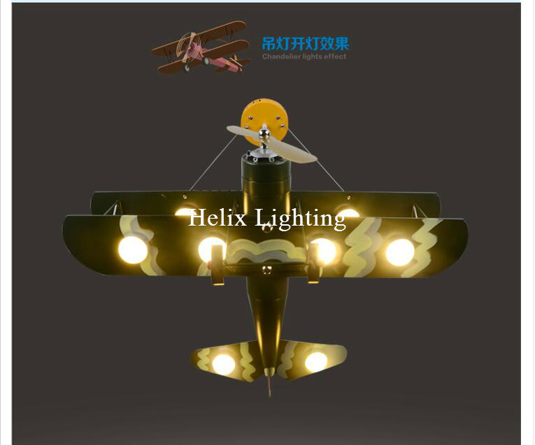 plane design children lamp pendant lamp novelty light decorative cartoon bedroom l70cm children lamp lighting