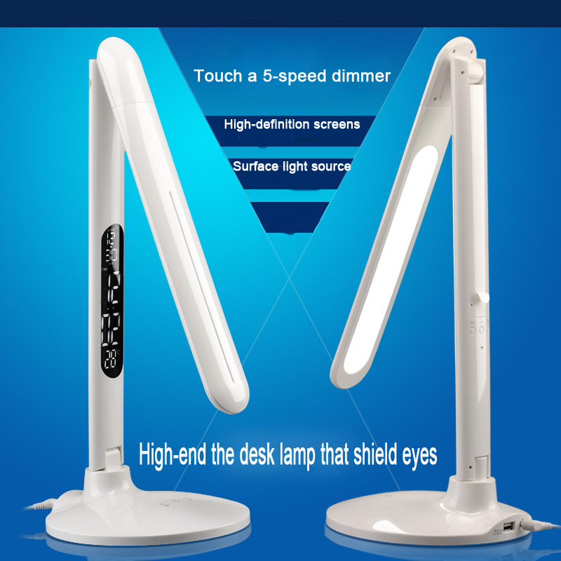 portable touch sensor led study table lamp with usb charge for eyes-protectable brightness led study reading desk lamp