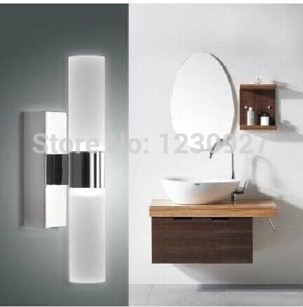 promotion of led bathroom stainless steel mirror headlights bedroom washing room light lens ark lamp wall lamp make up light