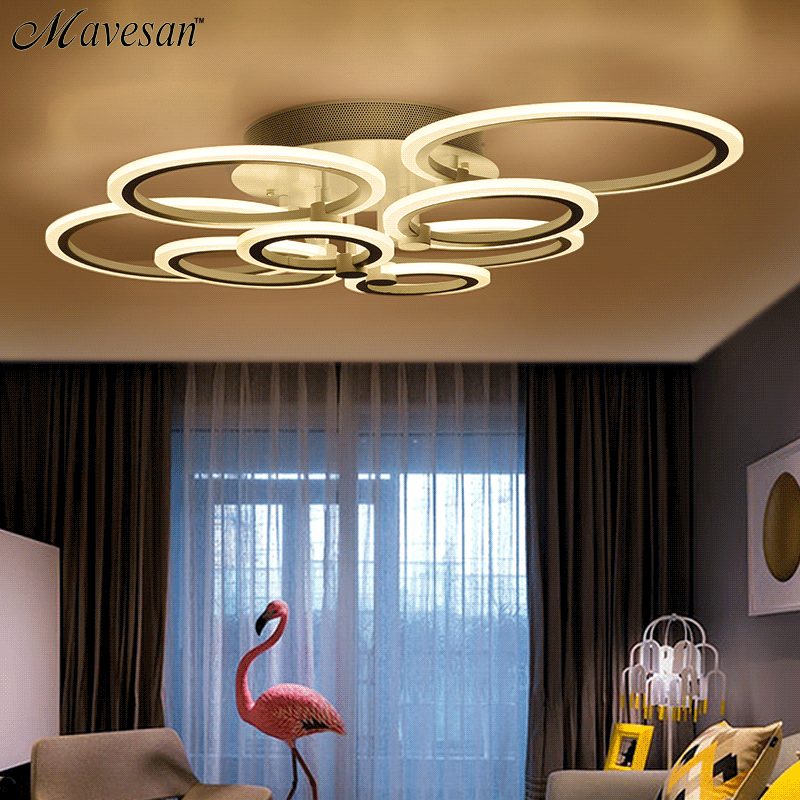 remote control modern led ceiling lights for living room bedroom lamparas de techo dimming led ceiling lights lamp fixtures