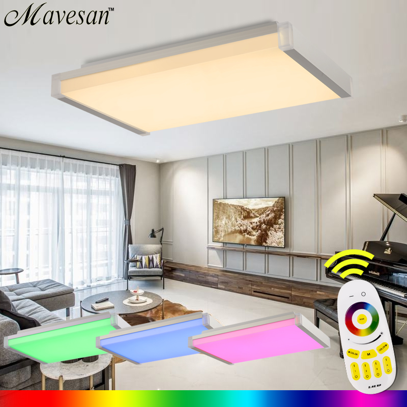 selling 2.4g remote rgb ceiling light rgb+cool white+warm white smart led lamp shade / modern ceiling light for living room