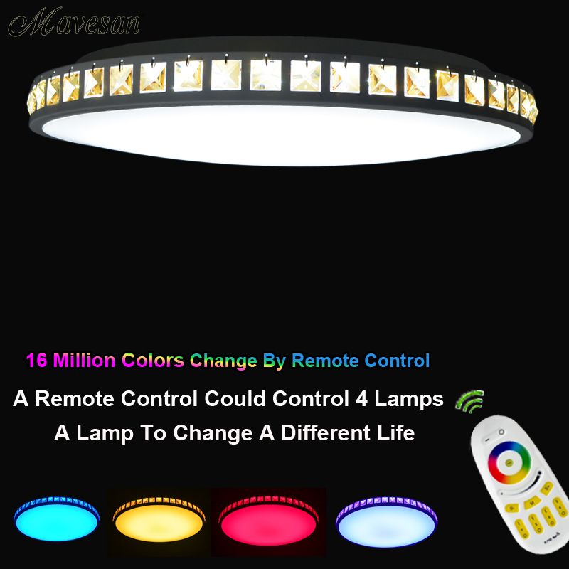 selling 2.4g remote rgb ceiling light rgb+cool white+warm white smart led lamp shade / modern ceiling light for living room