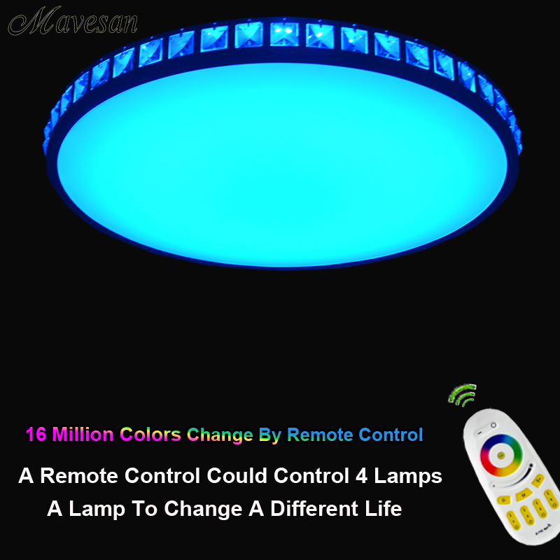 selling 2.4g remote rgb ceiling light rgb+cool white+warm white smart led lamp shade / modern ceiling light for living room